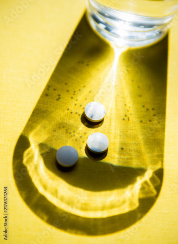 Obraz na płótnie taking pills vitamins or supplements conceptual image