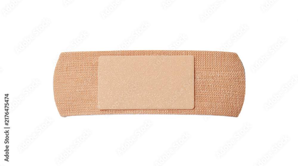 Obraz premium Fabric bandage with gauze pad, isolated on transparent background
