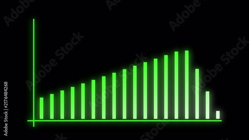 A modern corporate bar graph and dynamic trendline charting upward mobility, financial success and strategic progress, clean corporate typography and smooth keyframe for economy news broadcast in 4k.