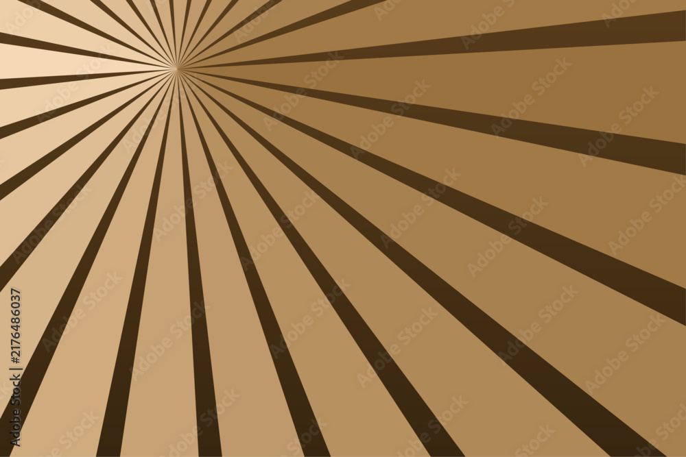Obraz premium Abstract gold and bronze sunray background. Bright starburst rays with gentle shine and soft light. Modern design for branding, banner and digital design.