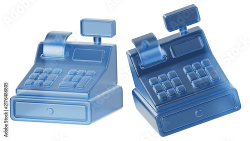 Canvastavla 3D Translucent Plastic Cash Register Icon