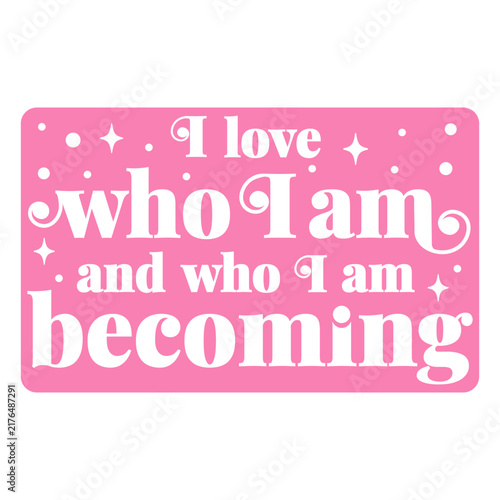 Canvastavla Who I am becoming motivational quote