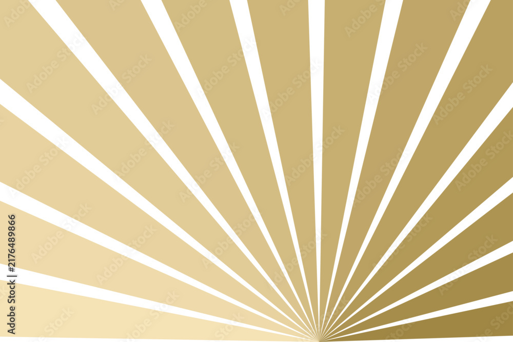 Fototapeta premium Abstract gold and light sunray background. Retro sunburst rays with warm glow. Modern design for flyer, web design and website header.