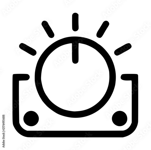 Foto Hand traced black line vector icon illustration of a slide potentiometer control