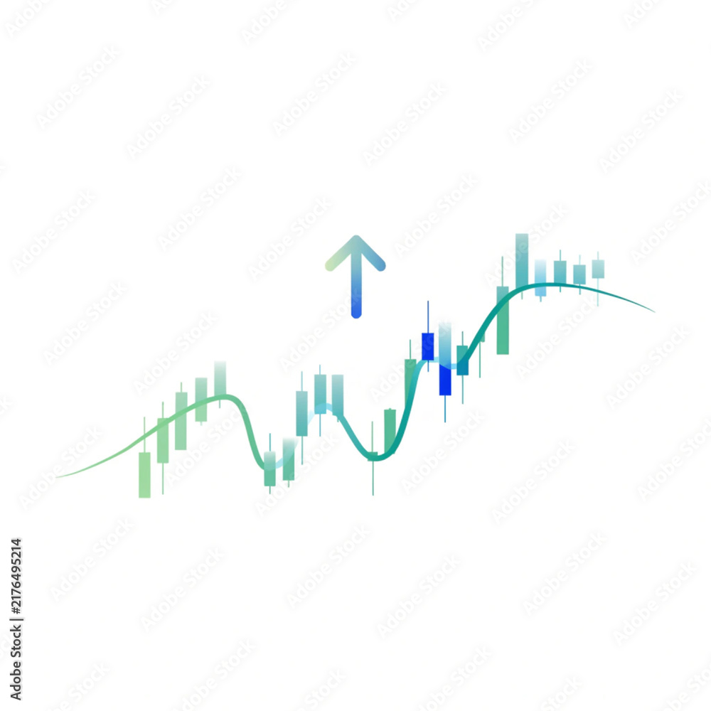 Obraz premium business graph on a white