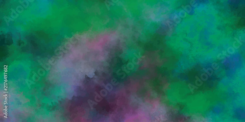Abstract Dark Green And Purple Cloudy Texture Background With Deep Blue Shadows, Soft Blurred Misty Colors And Moody Artistic Atmosphere For Modern Creative Digital Design