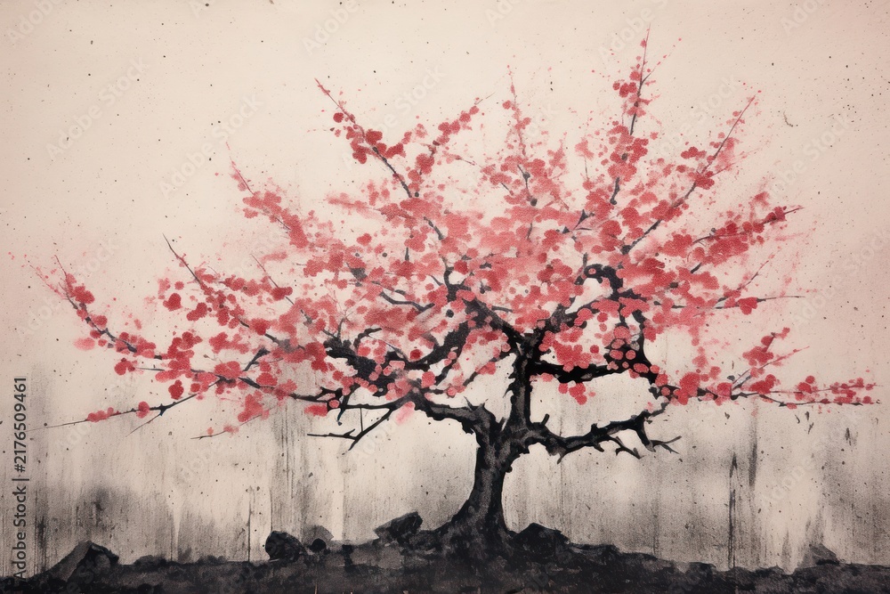 Obraz premium Blossom painting nature flower.