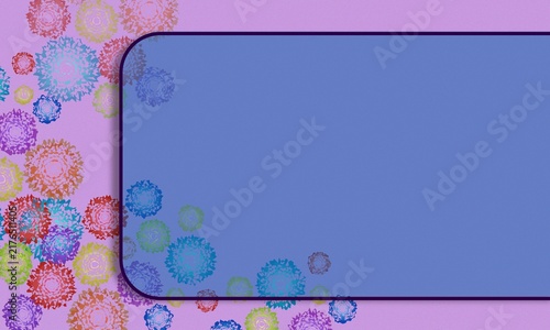 Pink Floral Frame Vector Background Design