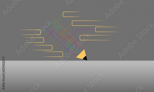 Minimal Pencil Line Vector Background Design
