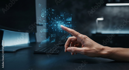 man typing