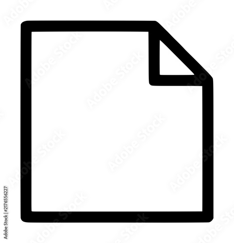 Фотография Blank page document icon vector illustration with folded corner outline for offi