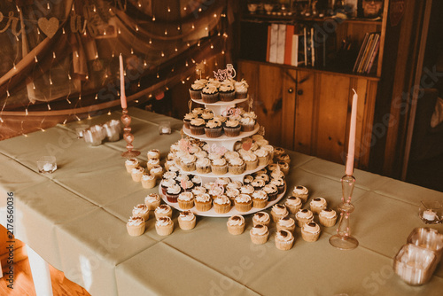 Photography tier of cupcakes