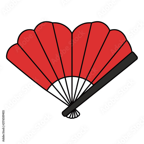 Red Folding Fan