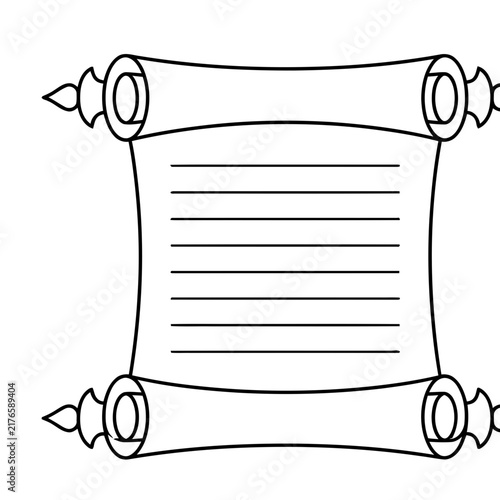 Scroll with lines for text