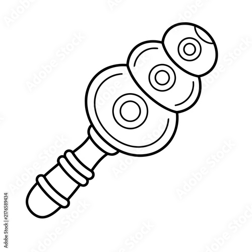 Stylized Rattle Toy Outline