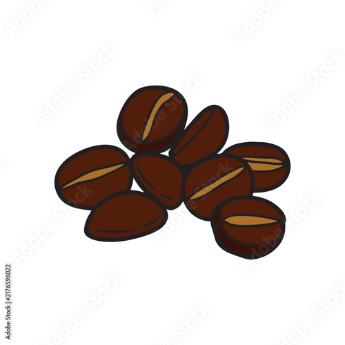 coffee beans on a white background