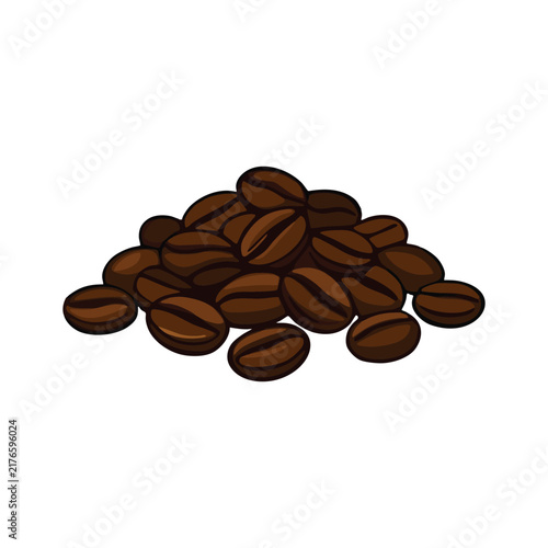 coffee beans isolated on white