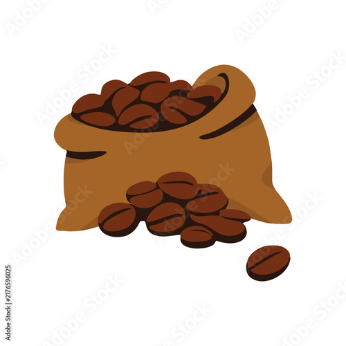 coffee beans on white background