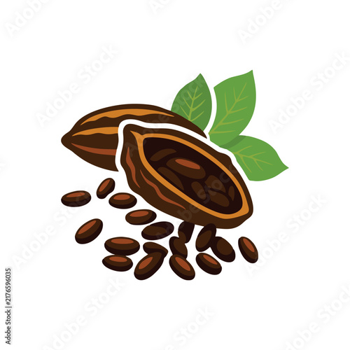 coffee beans isolated on white