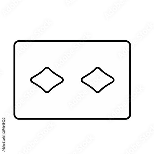 Two diamond shapes inside a rounded rectangle