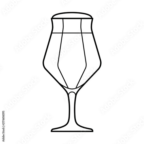 Outline of a Tulip Beer Glass