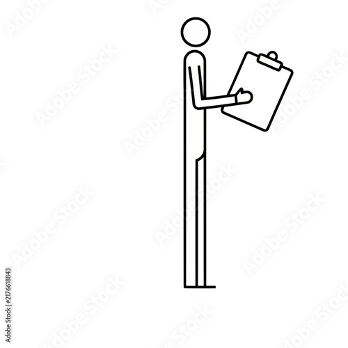 Person holding a clipboard