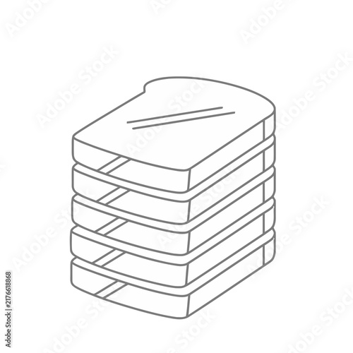 Stack of bread slices