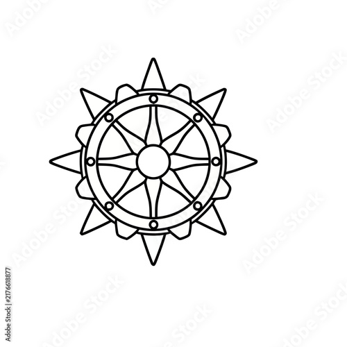 Stylized Compass Rose Icon