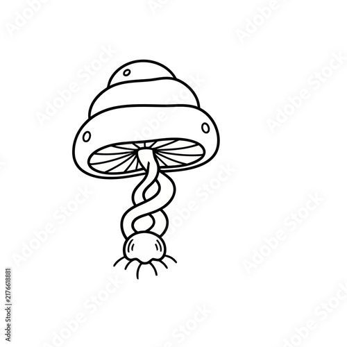 Stylized Mushroom Illustration