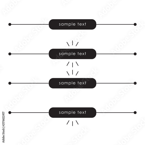 Minimal Text Divider Decorations Set with Sample Text Labels
