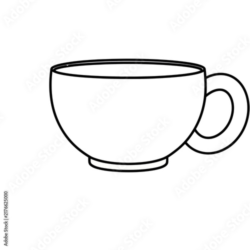 Simple Outline of a Coffee Cup