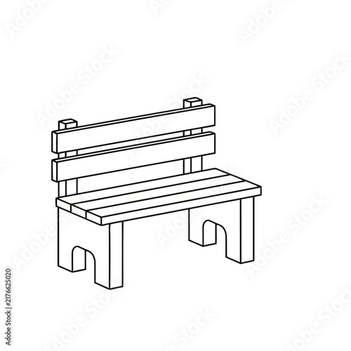 Simple park bench outline
