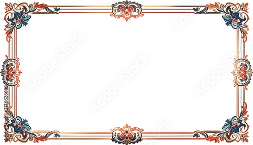 bamboo frame isolated on white