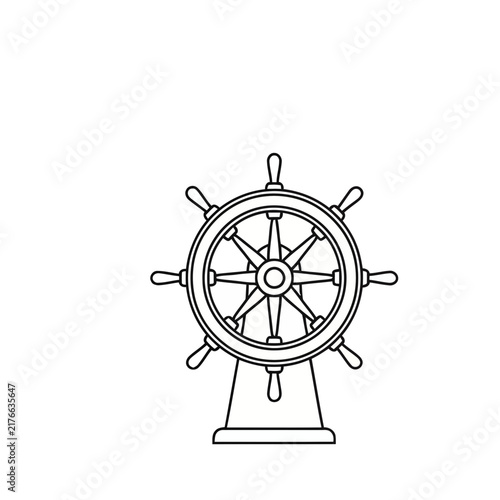 Ship's wheel illustration