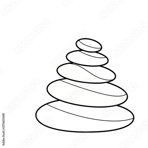 Stack of smooth stones