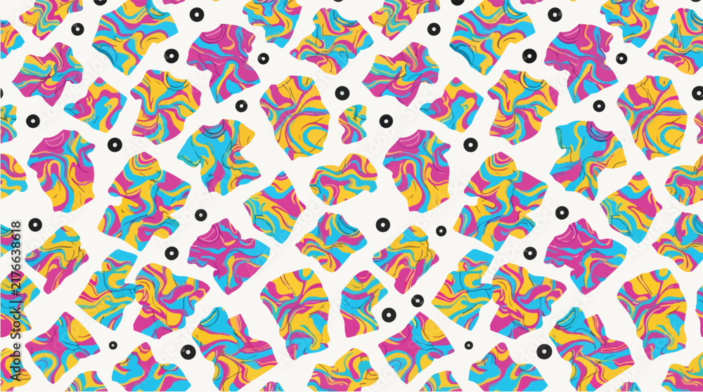 Naklejka premium Colorful Abstract Organic Pattern Design