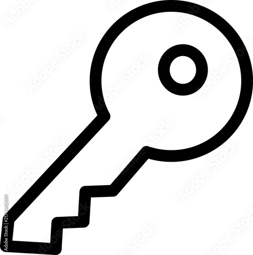 Key Security Access and Solution Line Icon Vector 