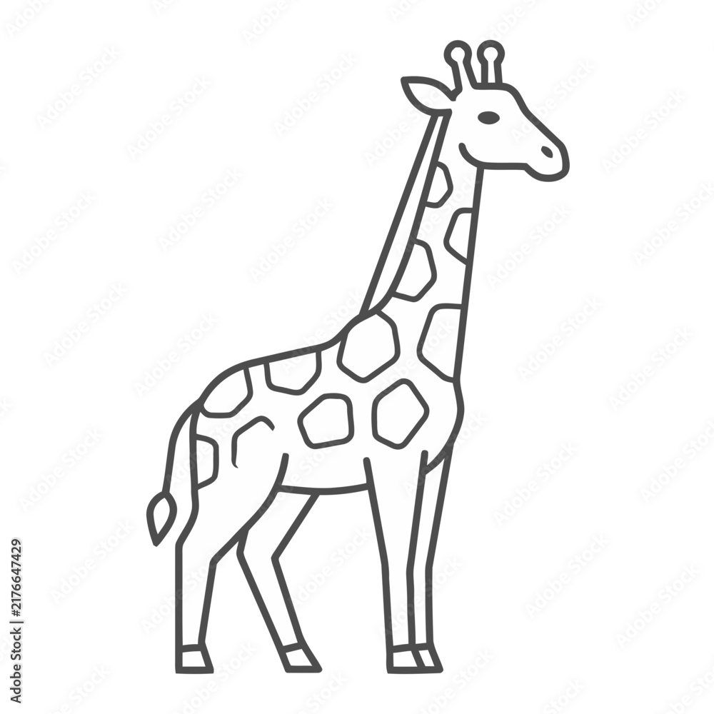 Obraz premium Giraffe outline