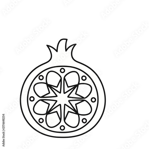 Outline of a Pomegranate