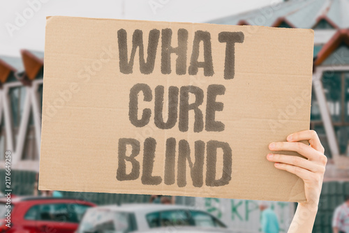 Fotografía "what cure blind" Gene therapy replaces faulty retina genes
