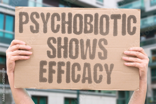 Bild auf Leinwand "Psychobiotic shows efficacy" Psychobiotic shows antidepressant efficacy