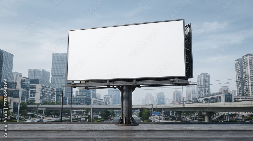 Fototapeta premium Blank billboards on city roads