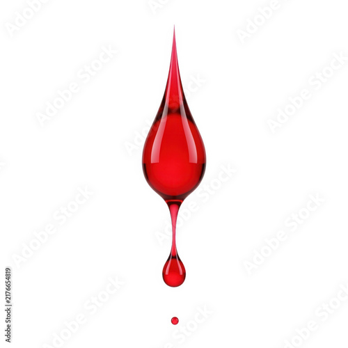 Red dripping blood drop illustration
