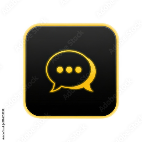 Speech bubble conversation icon with chat symbol