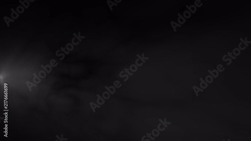 Cinematic dust smoke storm moving fast on black background. 4K animation