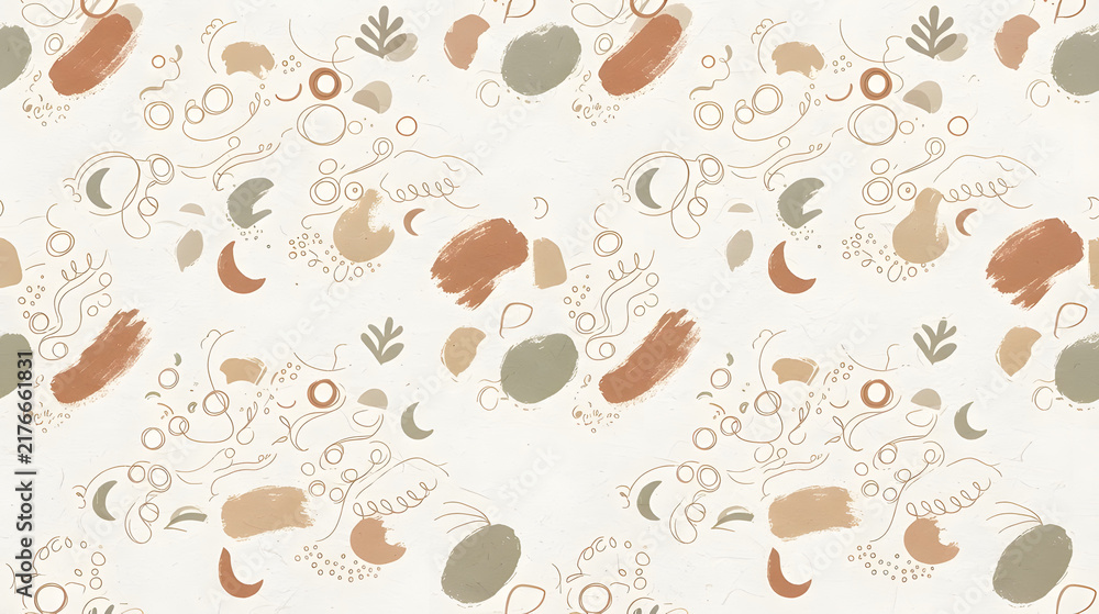 coffee beans seamless pattern