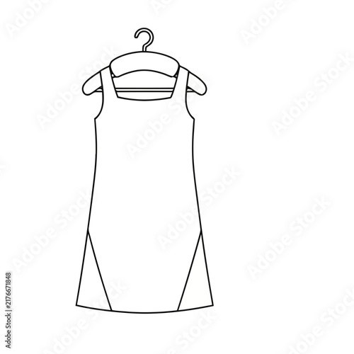 Simple dress on a hanger