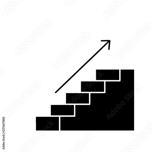 Stairs with upward arrow