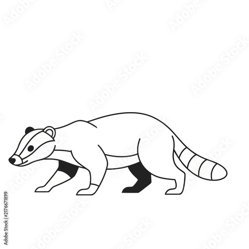 Stylized Badger Illustration