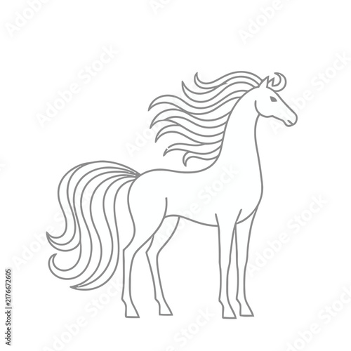 Stylized horse outline